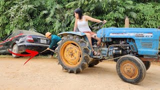 Genius girl repairs and restores car lost brakes dive into the ditch [upl. by Neirb]