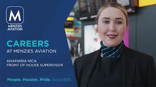 Careers at Menzies Aviation Anamaria Nica Front of House Supervisor [upl. by Melesa]