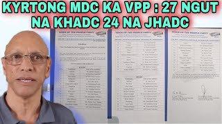 SNGAP KO PAIDBAH KA BRI U HYNÑIEWTREP LA PYNBNA IAKI KYRTONG MDC KA VPP 27 NGUT NA KHADC 24 NA JHADC [upl. by Auqkinahs]