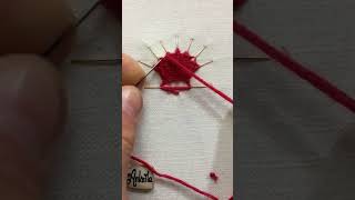 Learn how to create 3D embroidery flowers with needle weaving handembroideryforbeginners [upl. by Ruskin525]