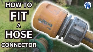 How to fit a hose pipe connector to a hose pipe Hozelock connector installation [upl. by Stein]