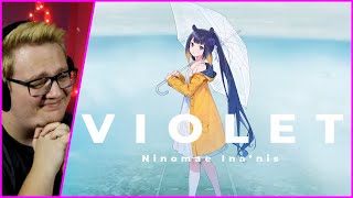 HER FIRST ORIGINAL SONG  VIOLET Original by Ninomae Inanis Hololive Reaction [upl. by Shifrah]