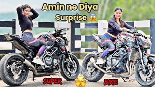 Finally Amin ne li super bike😱 mako Diya Surprise😳 Super Bike  Dream Bike🫶🏻 aminbhatvlogs [upl. by Alviani]