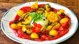 SALADE de TOMATES MOZZARELLA AU PESTO [upl. by Ades554]