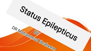 Status epilepticus definition of SE Classification and management [upl. by Joice]