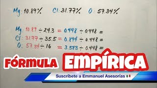 Fórmula EMPÍRICA y MOLECULAR muy fácil [upl. by Ardien]