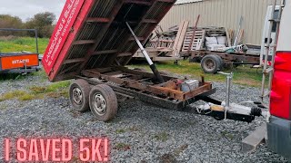 Homemade Dump trailer BUILD Tipper trailer [upl. by Ardnaid]