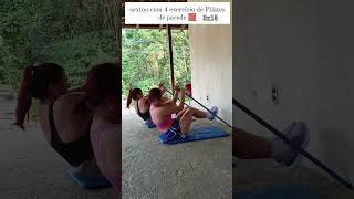 Pilates na parede emagrecimento fitness motivação foco treino training [upl. by Wickner]