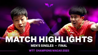 Ma Long vs Wang Chuqin  MS Final  WTT Champions Macao 2023 [upl. by Acsirp]