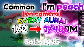 EVERY SINGLE NEW AURA  AURAS ON CAMERA 12 TO 1400M  Sols RNG old [upl. by Golub]