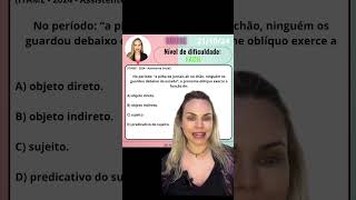 Você sabe fazer análise sintática de uma oração Essa questão é sobre isso Assista ao vídeo já [upl. by Lauretta]