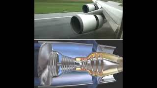 Airplane Engine Thrust Reverser aviation shortvideo airplane [upl. by Eirrotal]