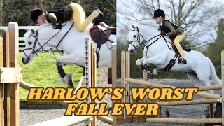 HARLOWS WORST FALL EVER SO SCARY [upl. by Rednas]