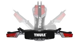 Bike Carrier Towbar  Thule EasyFold with Thule AcuTight knobs [upl. by Ernst408]