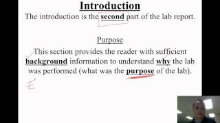 Video 12  How To Write A Lab Report  Introduction [upl. by Margaux862]