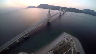 Γέφυρα ΡίουΑντιρρίου amp Καστρο  Rio Antirio Bridge Charilaos Trikoupis amp Castle  Aerial Video [upl. by Llehcar]