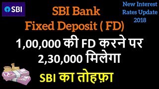 SBI Fixed Deposit Scheme  FD  FD Calculator  1 August 2018  Shubh Sanket Financial Advisor [upl. by Kahaleel495]