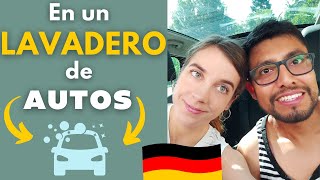 🚘Así se lavan los autos en ALEMANIA  En un lavadero de autos [upl. by Olnay]