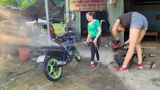 Completely restore a superdamaged 50cc motorbike for student p2 fix startup [upl. by Encrata234]