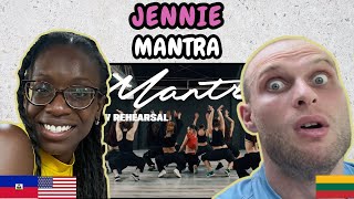 REACTION TO JENNIE  Mantra MV Rehearsal  FIRST TIME WATCHING [upl. by Yruj]