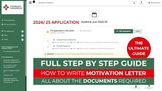 FULL Step by step Application Guide  Stipendium Hungaricum scholarship 2024 [upl. by Andee]