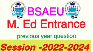 M Ed entrance question paper 2022 [upl. by Nlocnil387]