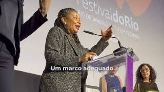 A Ministra da Cultura Margareth Menezes enaltece o cinema no Festival do Rio 2024 [upl. by Kcirrem242]