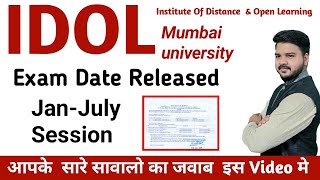 IDOL Exam Date Released 202324 Session  Jitesh Sir  mumbai University [upl. by Ybocaj307]