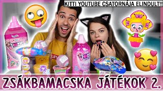 ZSÁKBAMACSKA GYEREKJÁTÉKOK KITTIVEL 2 😱 kitti csatornája elindult 💖 [upl. by Seni616]