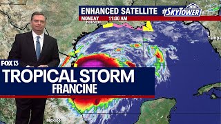 Tropical Storm Francine forms in Gulf of Mexico [upl. by Worden]