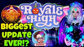 BIGGEST UPDATE HALLOWEEN UPDATE 2024 ROYALE HIGH ROYALLOWEEN RELEASING SOONroblox royalehigh [upl. by Atirma]