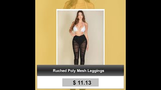 Ruched Poly Mesh Leggings😍 shorts greetforall short viral [upl. by Gladwin]