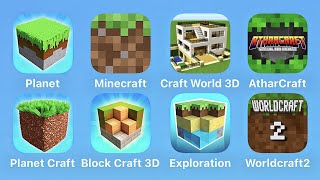 Planet Minecraft Craft World 3D Atharcraft Planet Craft Block Craft 3D Exploration WorldCraft [upl. by Remat]