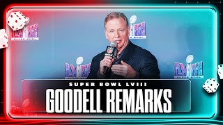 NFL Commissioner ROGER GOODELL addresses Taylor Swift gambling and officiating  Yahoo Sports [upl. by Burg]