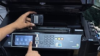 Epson L15150 L1455 Duplex wireless printer Head Clear karenge reset error printer Speed Test print [upl. by Skier]