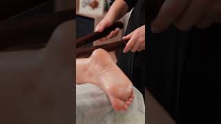 Fun bamboo foot massage for Daria legmassage [upl. by Giule]