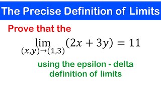 🟡03  Epsilon  Delta definition of Limits of Functions of Two variables 1 [upl. by Kere]