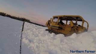 Time to Plow Cat D8K Dozer Plowing Snow [upl. by Ora549]