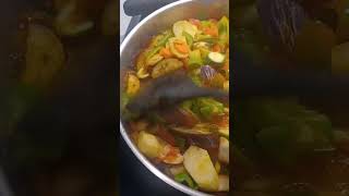 Cooking Briam traditional Greek dish vegan shortvideo food lunch vegan yummy [upl. by Ursel]