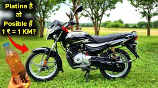 1Rupee  1KM Bajaj Platina 100 BS6 Real Mileage Test Run [upl. by Notnelc283]