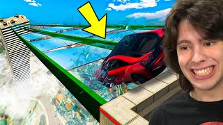 TENTANDO ATRAVESSAR UMA PONTE DE VIDROðŸ˜± BEAMNG DRIVE [upl. by Cozmo234]