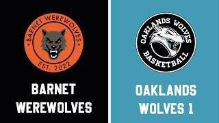 Barnet Werewolves vs Oaklands Wolves 1 [upl. by Htiek527]