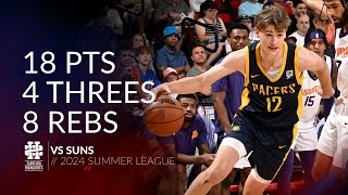 Johnny Furphy 18 pts 4 threes 8 rebs vs Suns 2024 Summer League [upl. by Celin]