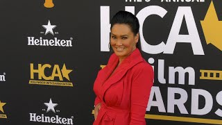 Tia Carrere attends the 5th Annual HCA Film Awards red carpet in Los Angeles [upl. by Gerdeen872]