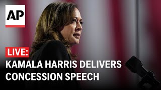 LIVE Kamala Harris concession speech after election loss FULL [upl. by Aciras]