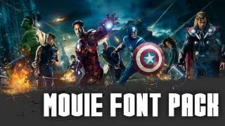 Movie Font Pack I link in the description [upl. by Eicam]