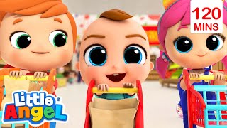 Healthy Supermarket Shopping with Baby John  Little Angel  Kids Songs amp Nursery Rhymes [upl. by Ecnaiva]