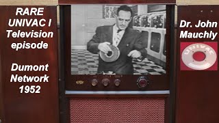 UNIVAC I Computer Dr John Mauchly TV talk 1952 RARE Kinescope ENIAC UNIVAC coinventor [upl. by Azrim]