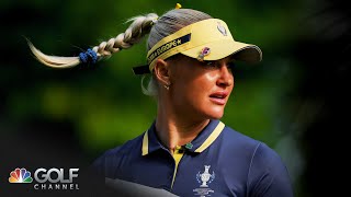 Charley Hull puts exclamation point on win over Nelly Korda at Solheim Cup  Golf Channel [upl. by Carma886]