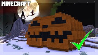 MINECRAFT  How to Build a Jack O Lantern Statue 1163 [upl. by Allyce592]